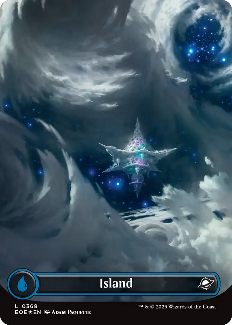 Island (0368) (Borderless) (Galaxy Foil) [Edge of Eternities] | Good Games North