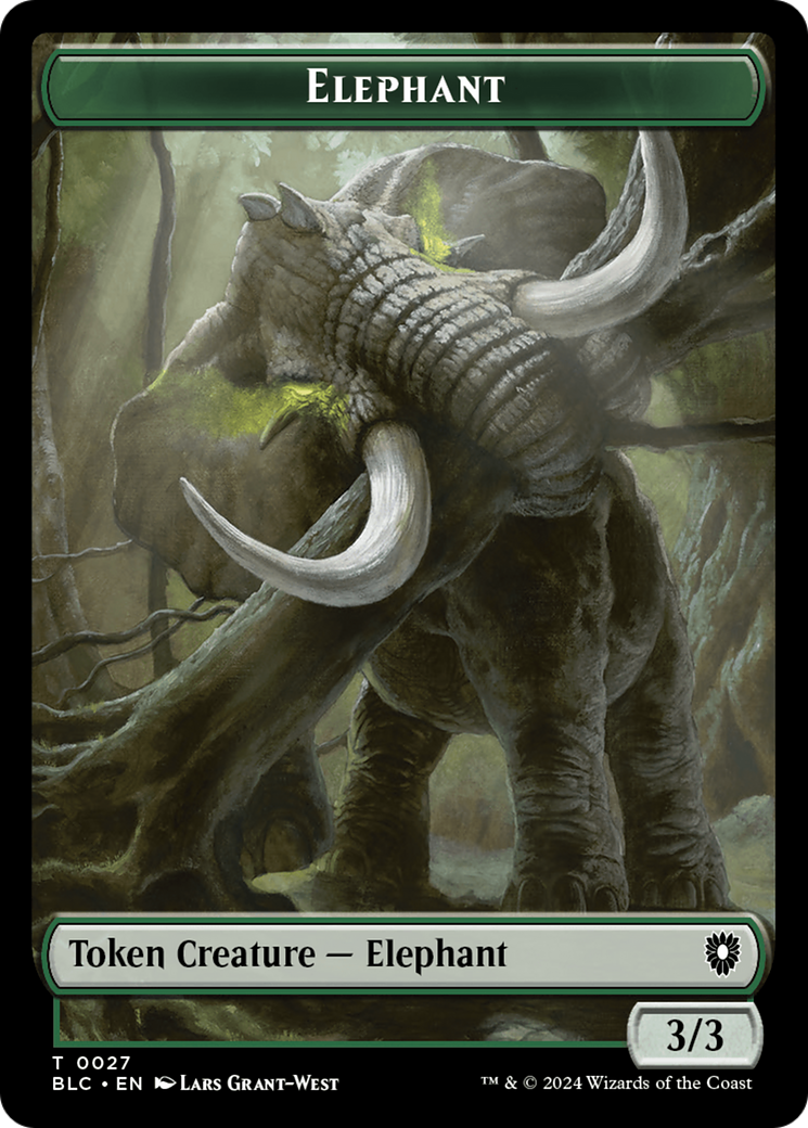 Elephant // Squid Double-Sided Token [Bloomburrow Commander Tokens] | Good Games North