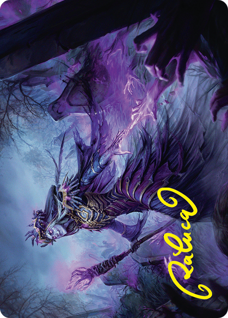 Zul Ashur, Lich Lord Art Card (10/54) (Gold-Stamped Signature) [Foundations Art Series] | Good Games North