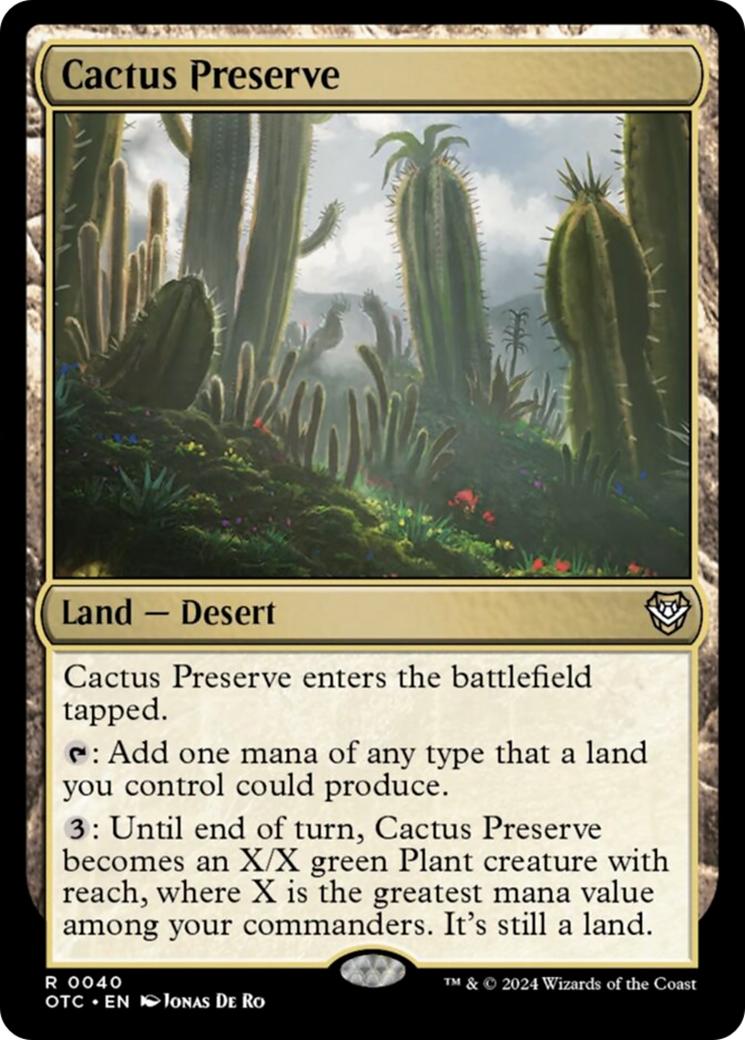 Cactus Preserve [Outlaws of Thunder Junction Commander] | Good Games North