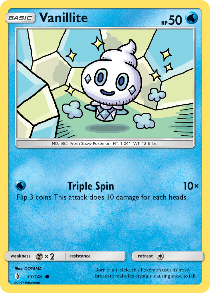 Vanillite (33/145) [Sun & Moon: Guardians Rising] | Good Games North