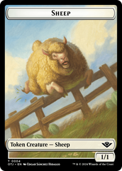 Treasure // Sheep Double-Sided Token [Outlaws of Thunder Junction Tokens] | Good Games North