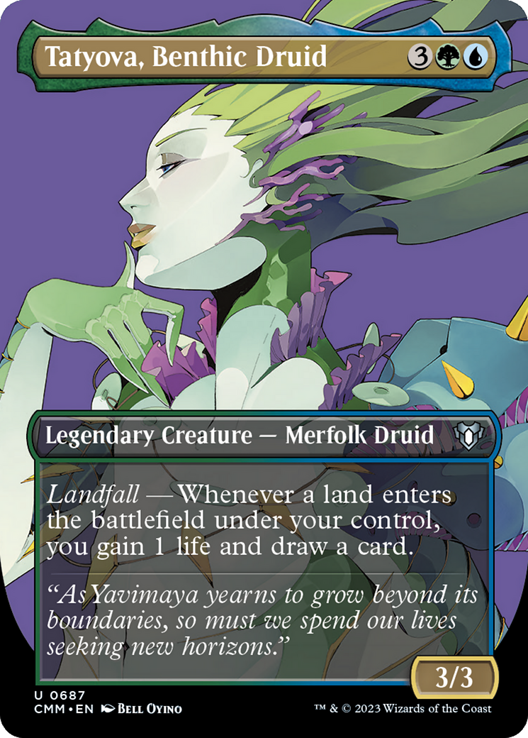 Tatyova, Benthic Druid (Borderless Profile) [Commander Masters] | Good Games North
