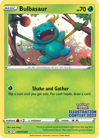 Bulbasaur (SWSH303) (Illustration Contest 2022) [Sword & Shield: Black Star Promos] | Good Games North