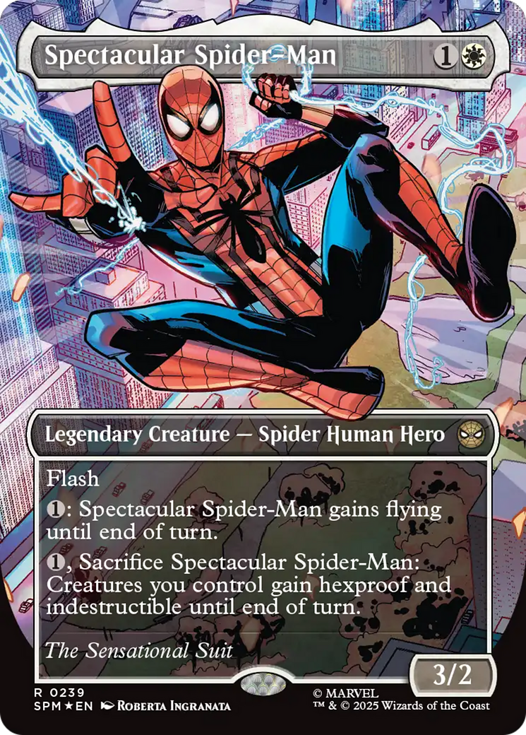 Spectacular Spider-Man (0239) (Borderless) (Textured Foil) [Marvel's Spider-Man] | Good Games North
