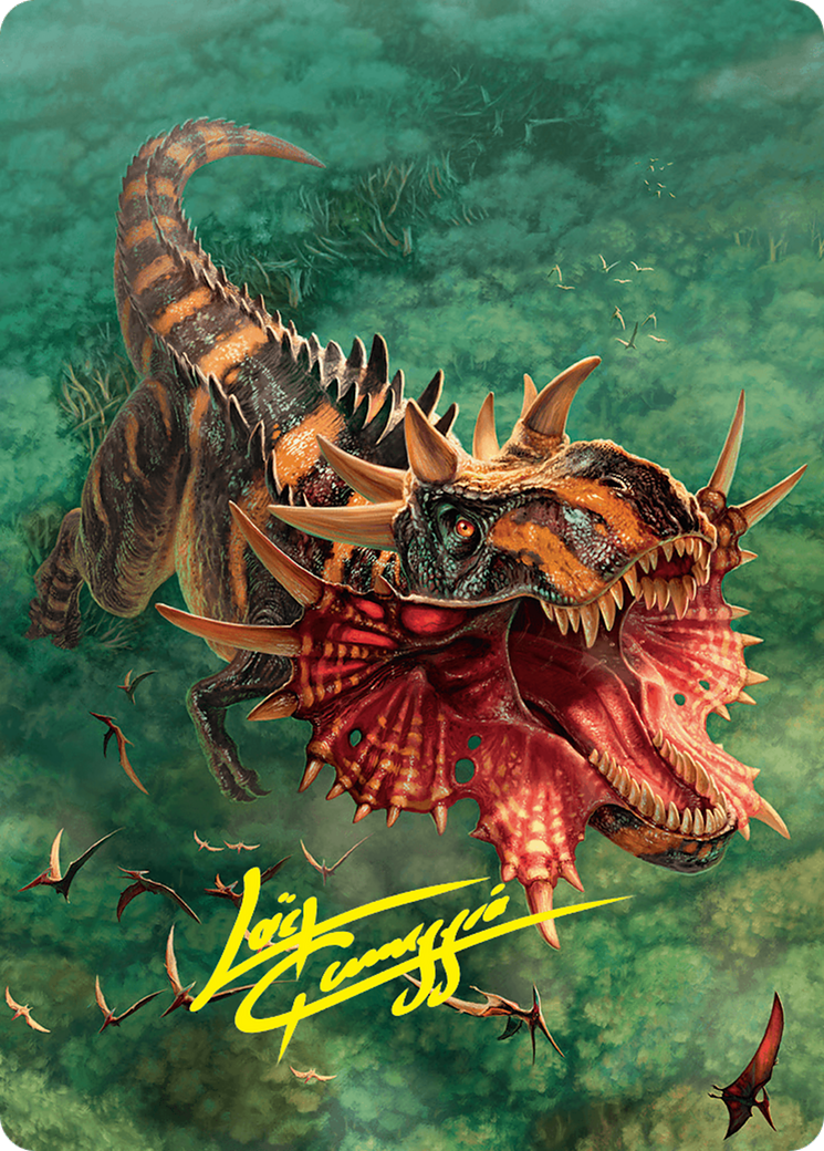 Gigantosaurus Art Card (53/54) (Gold-Stamped Signature) [Foundations Art Series] | Good Games North