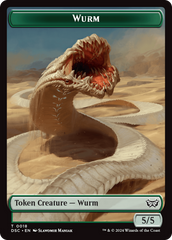 Wurm (0018) // Fractal Double-Sided Token [Duskmourn: House of Horror Commander Tokens] | Good Games North