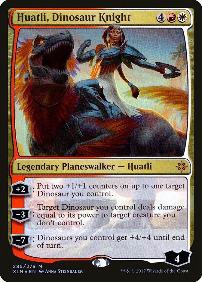 Huatli, Dinosaur Knight (Ixalan)  - Foil | Good Games North