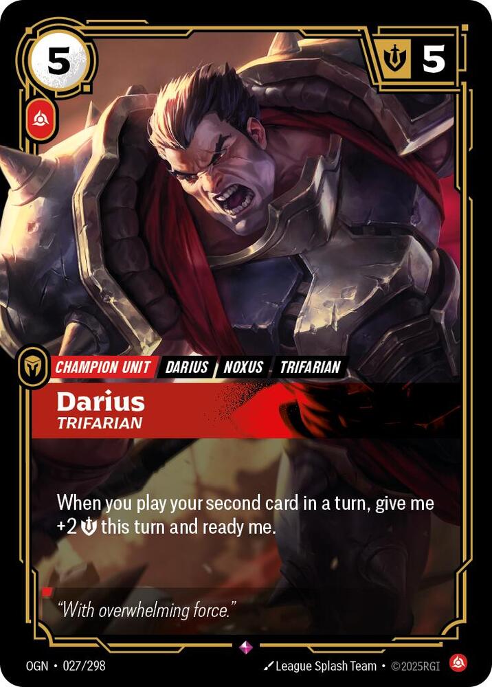 Darius - Trifarian 27/298 (Origins)  - Foil | Good Games North
