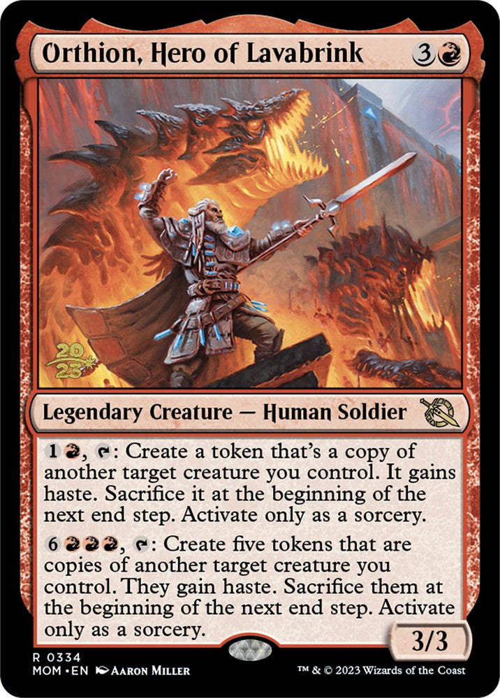 Orthion, Hero of Lavabrink [March of the Machine Prerelease Promos] | Good Games North