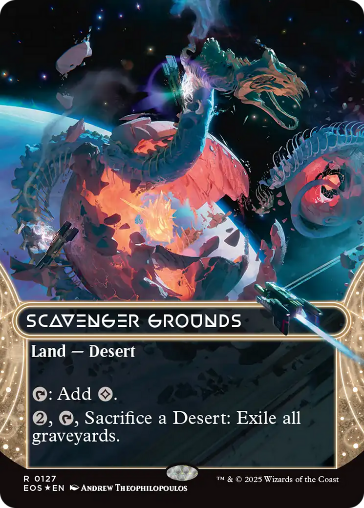Scavenger Grounds (0127) (Borderless) (Galaxy Foil) [Edge of Eternities: Stellar Sights] | Good Games North