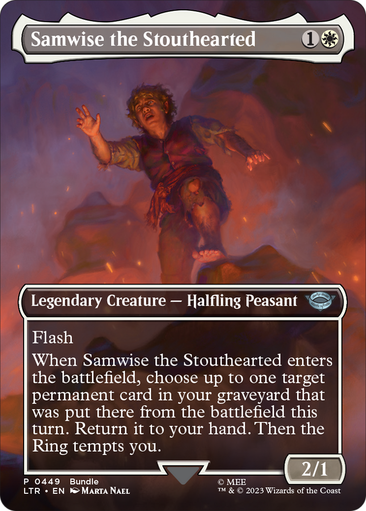 Samwise the Stouthearted (Borderless Alternate Art) [The Lord of the Rings: Tales of Middle-Earth] | Good Games North