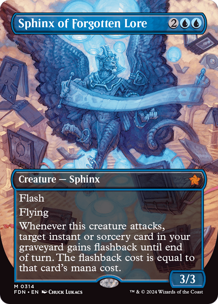 Sphinx of Forgotten Lore (Borderless) [Foundations] | Good Games North