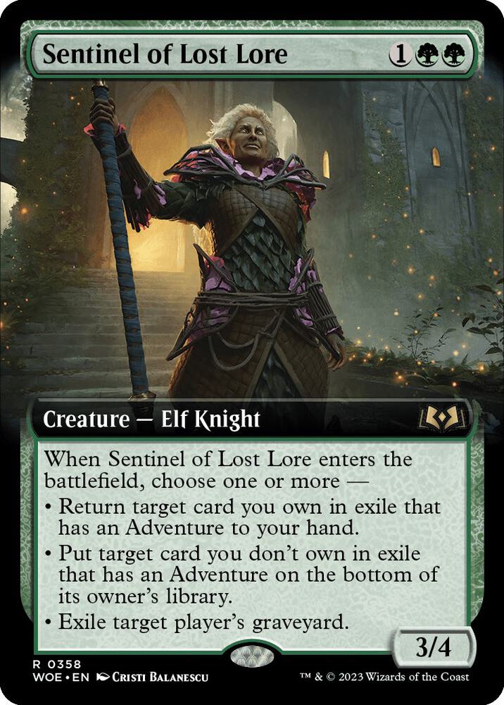 Sentinel of Lost Lore Extended Art (Wilds of Eldraine)  - undefined | Good Games North