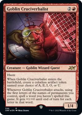 Goblin Cruciverbalist Galaxy Foil (Unfinity)  - undefined | Good Games North