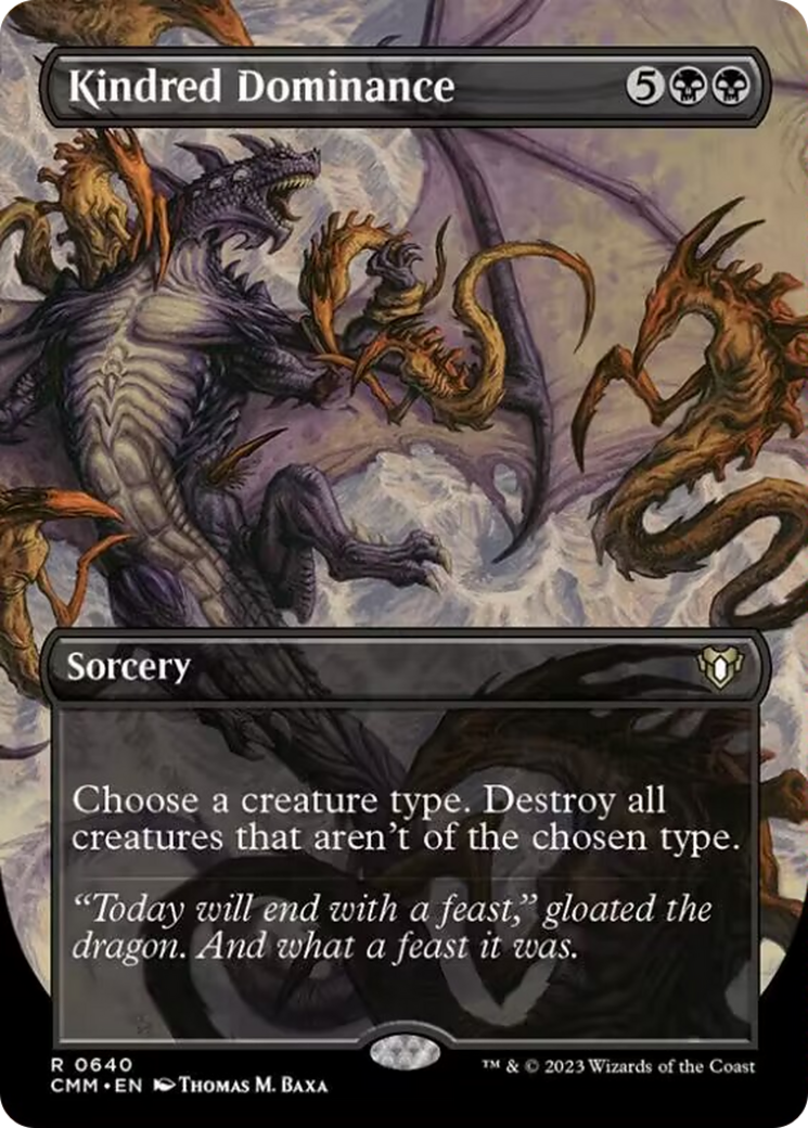 Kindred Dominance (Borderless Alternate Art) [Commander Masters] | Good Games North