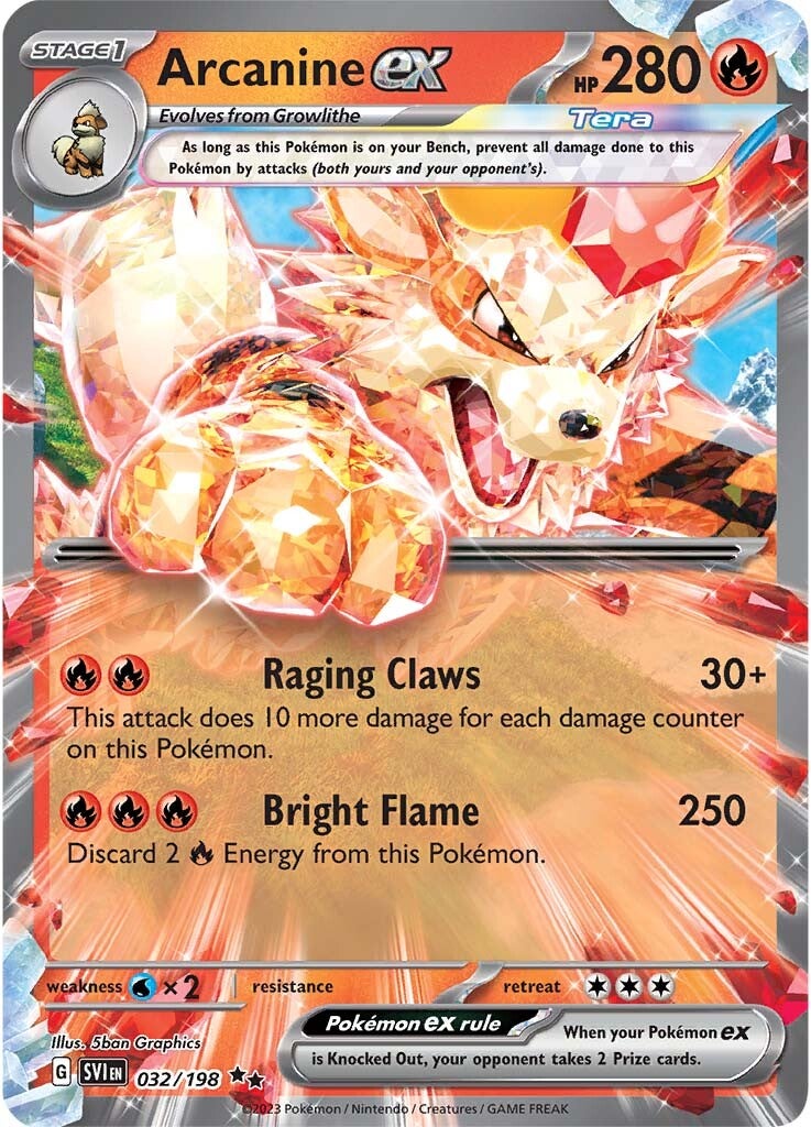 Arcanine ex (032/198) [Scarlet & Violet: Base Set] | Good Games North