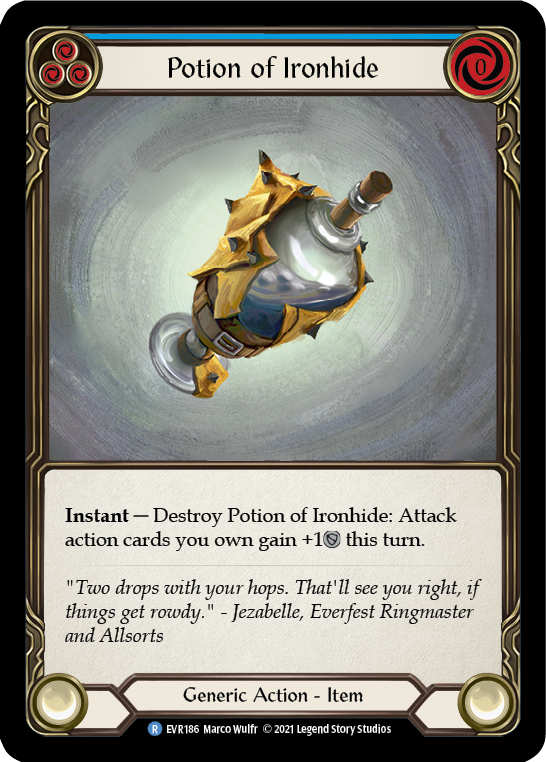 Potion of Ironhide [EVR186] (Everfest)  1st Edition Cold Foil | Good Games North