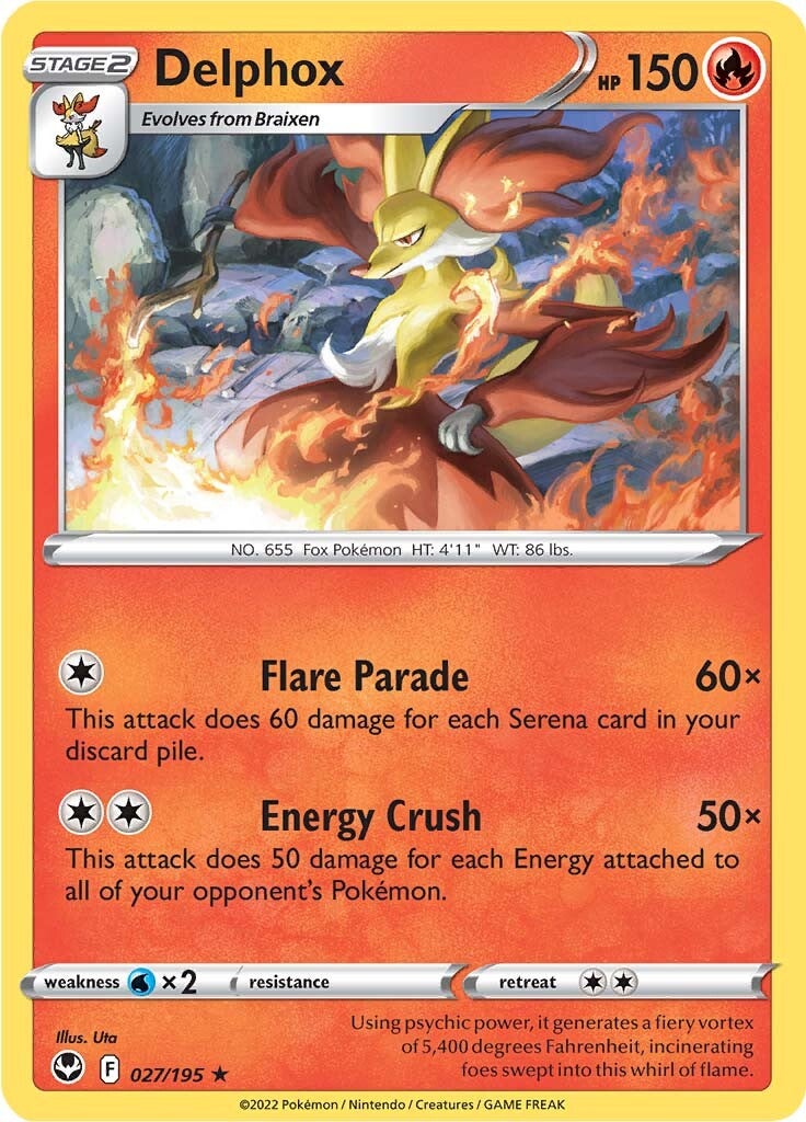 Delphox (027/195) [Sword & Shield: Silver Tempest] | Good Games North