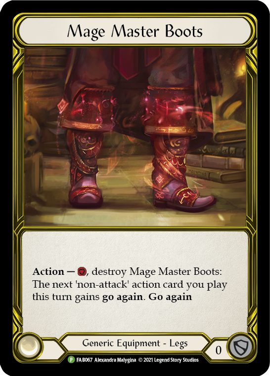 Mage Master Boots (Golden) [FAB067] (Promo)  Cold Foil | Good Games North