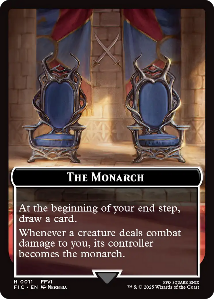 The Blackjack // The Monarch Double-Sided Token (Surge Foil) [FINAL FANTASY Commander Tokens] | Good Games North