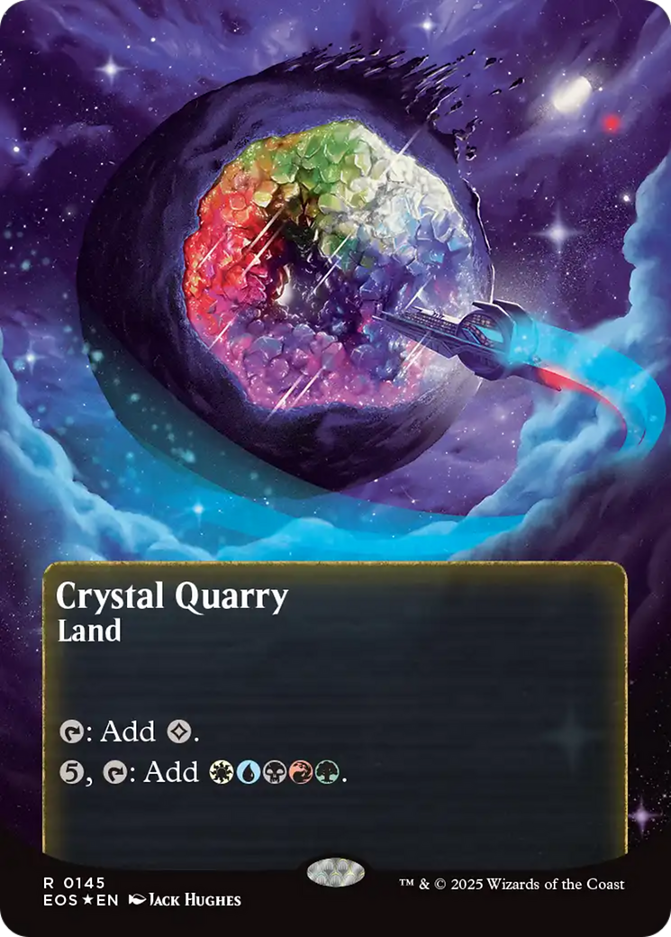 Crystal Quarry (0145) (Borderless) (Galaxy Foil) [Edge of Eternities: Stellar Sights] | Good Games North
