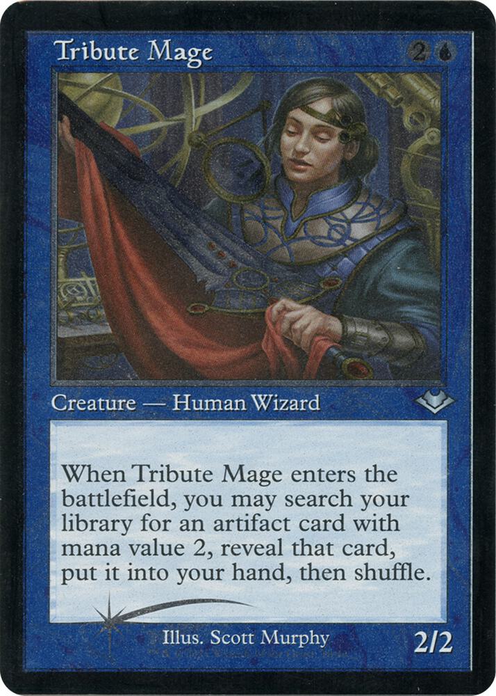Tribute Mage Retro Frame Foil Etched (Modern Horizons)  - undefined | Good Games North