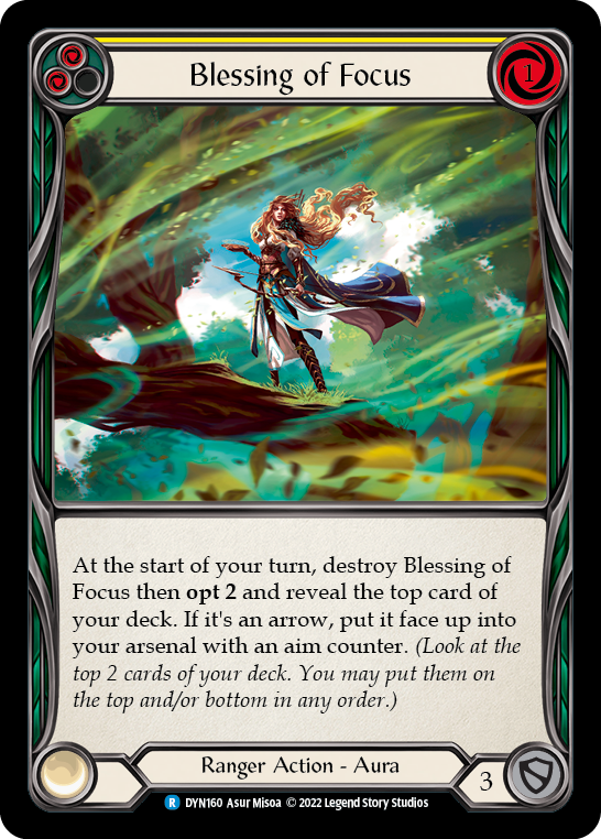 Blessing of Focus (Yellow) [DYN160] (Dynasty) | Good Games North