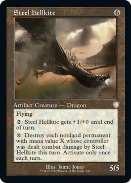 Steel Hellkite Retro Frame (Commander: The Brothers' War)  | Good Games North