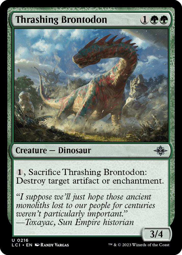 Thrashing Brontodon 216/291 (The Lost Caverns of Ixalan)  | Good Games North