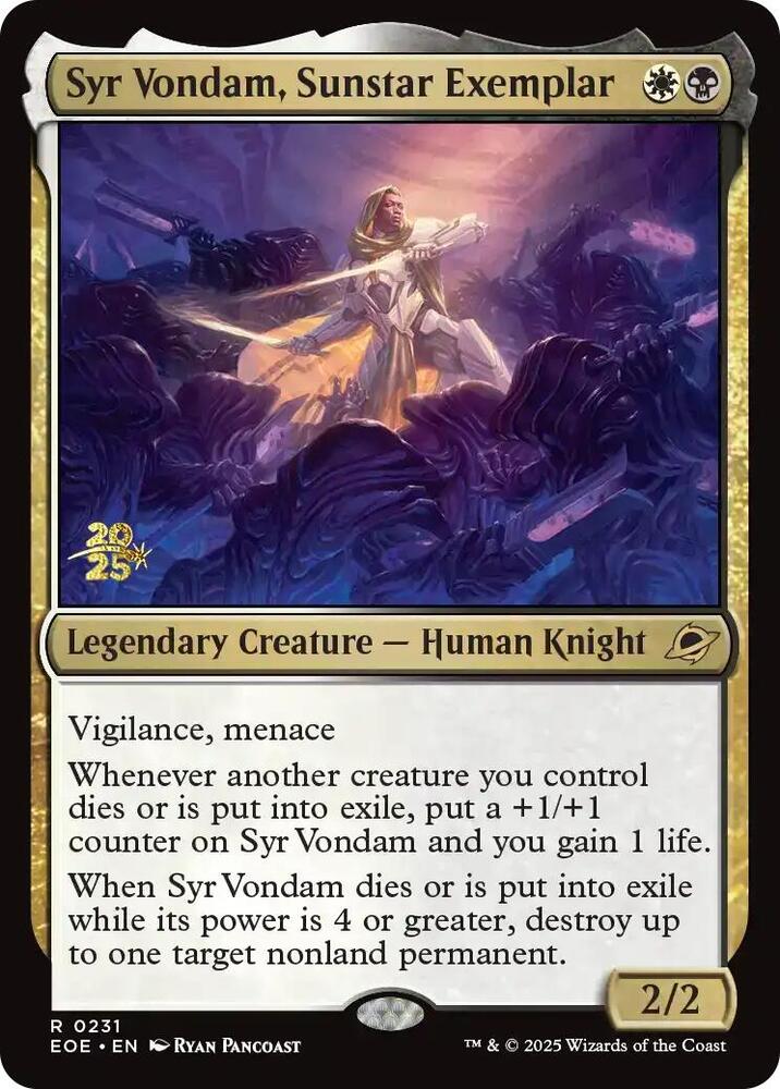Syr Vondam Sunstar Exemplar (Prerelease Cards)  - Foil | Good Games North