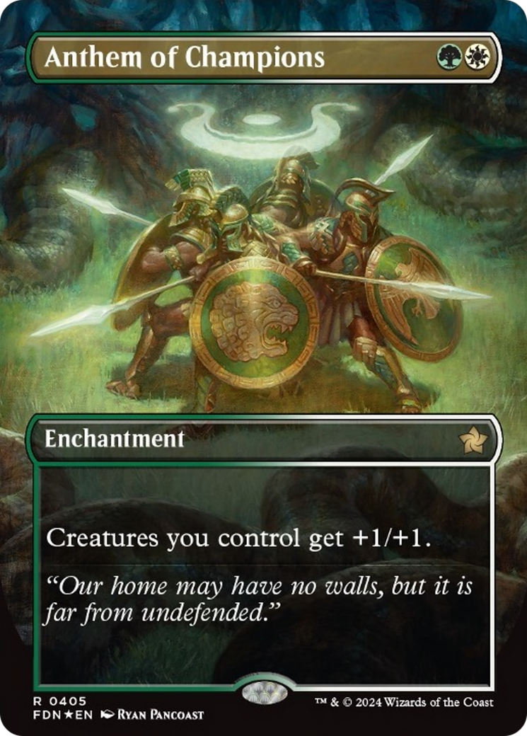 Anthem of Champions (Borderless Mana Foil) [Foundations] | Good Games North