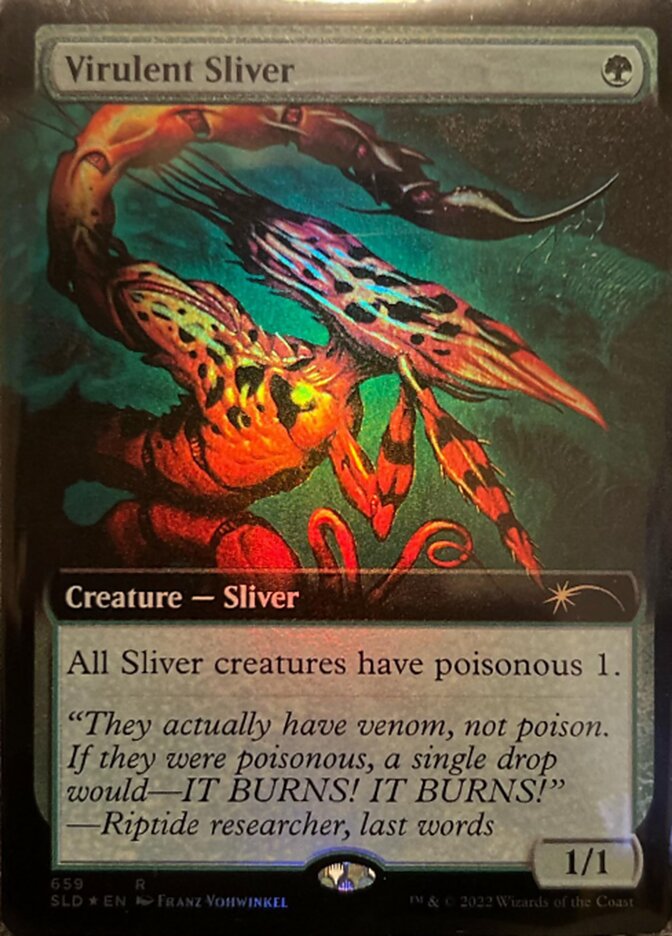 Virulent Sliver (Extended Art) [Secret Lair Drop Promos] | Good Games North