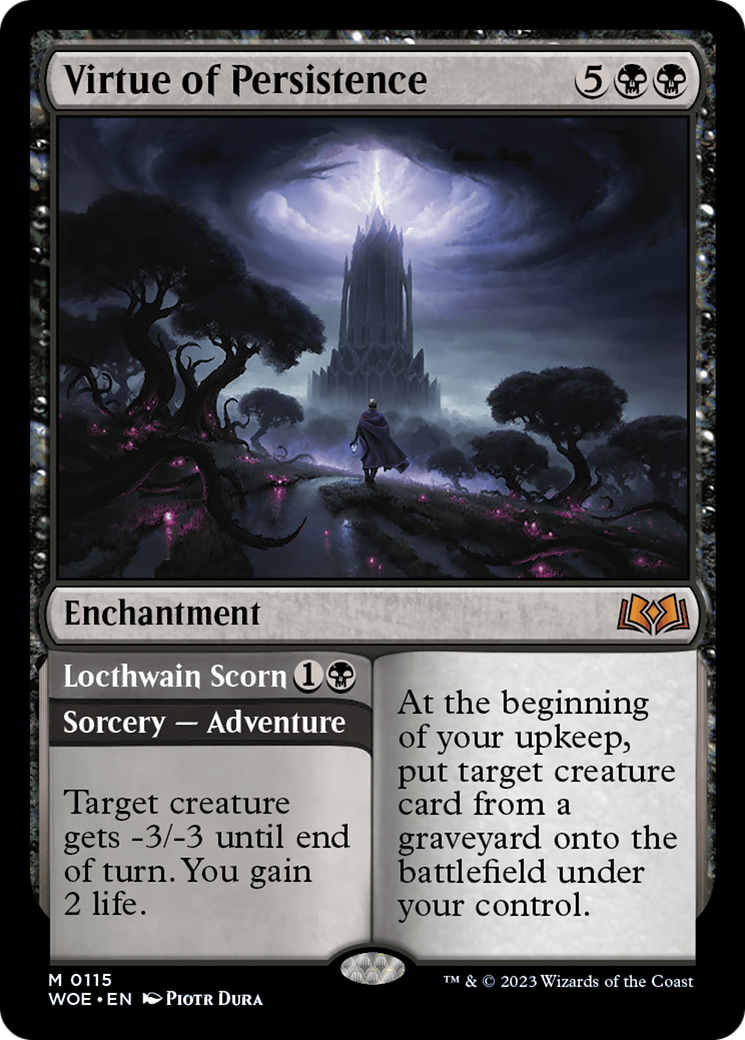 Virtue of Persistence // Locthwain Scorn [Wilds of Eldraine] | Good Games North