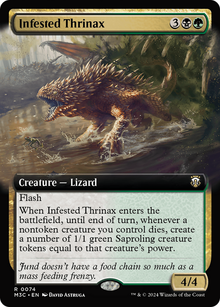 Infested Thrinax (Extended Art) (Ripple Foil) [Modern Horizons 3 Commander] | Good Games North