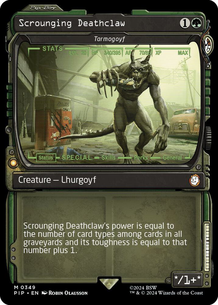Scrounging Deathclaw - Tarmogoyf 349/326 (Universes Beyond: Fallout)  - Showcase | Good Games North