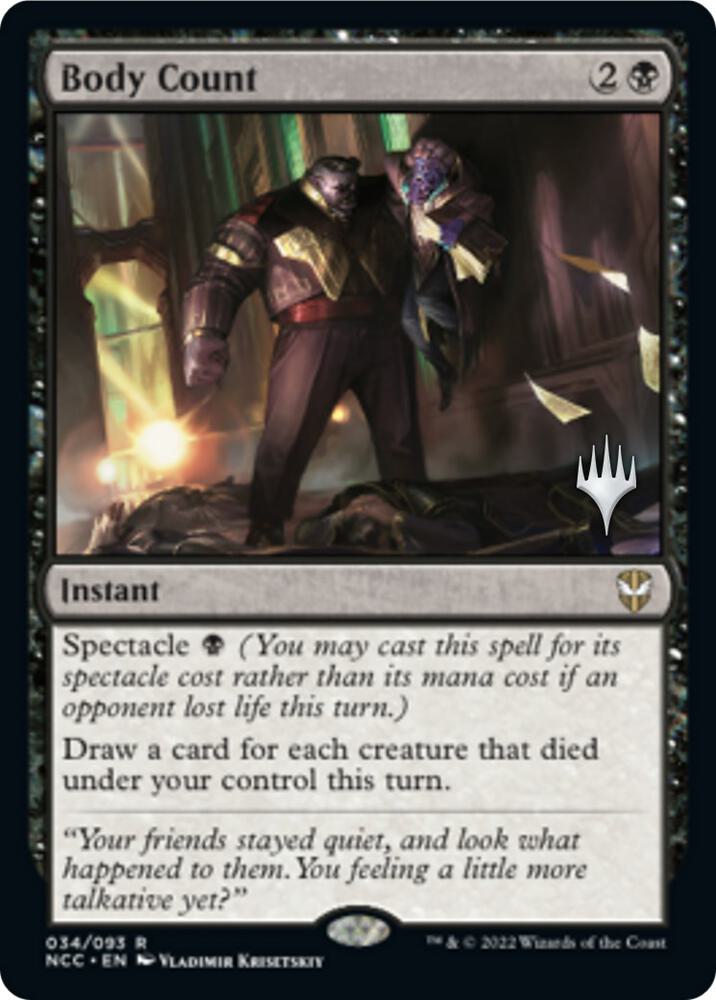 Body Count 34 (Promo Pack: Streets of New Capenna)  - Foil | Good Games North