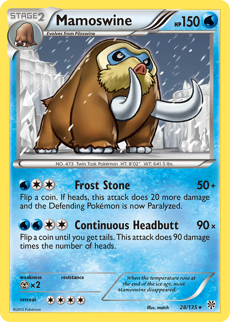 Mamoswine (28/135) [Black & White: Plasma Storm] | Good Games North