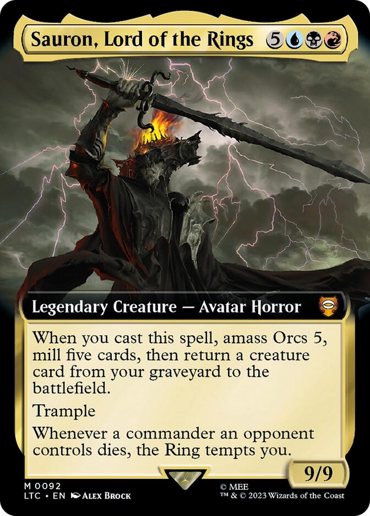 Sauron, Lord of the Rings (Extended Art) [The Lord of the Rings: Tales of Middle-Earth Commander] | Good Games North