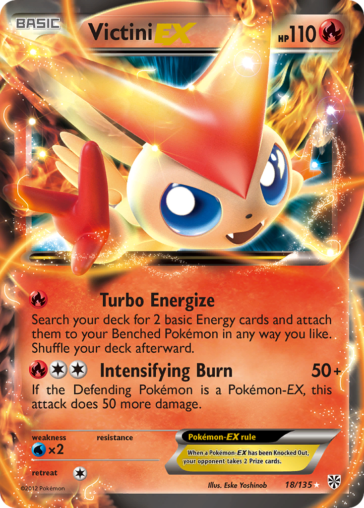 Victini EX (18/135) [Black & White: Plasma Storm] | Good Games North