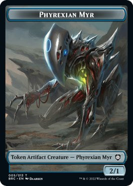 Scrap // Phyrexian Myr Double-Sided Token [The Brothers' War Commander Tokens] | Good Games North