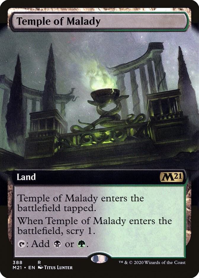 Temple of Malady Extended Art (Core Set 2021)  - Foil | Good Games North
