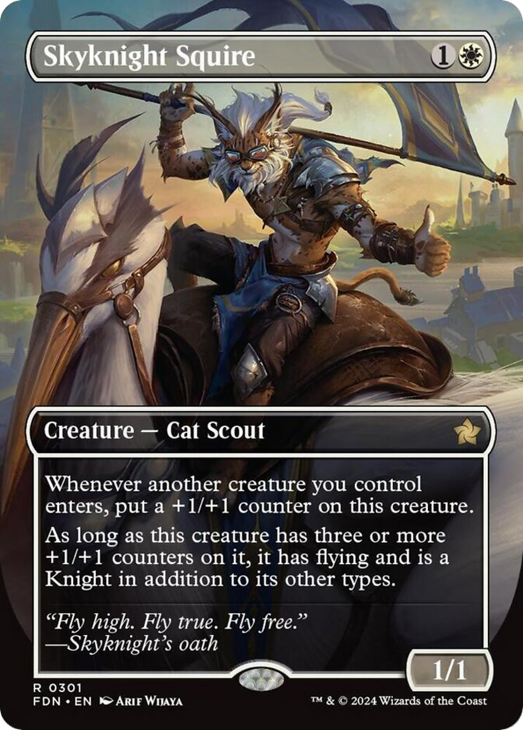Skyknight Squire (Borderless) [Foundations] | Good Games North