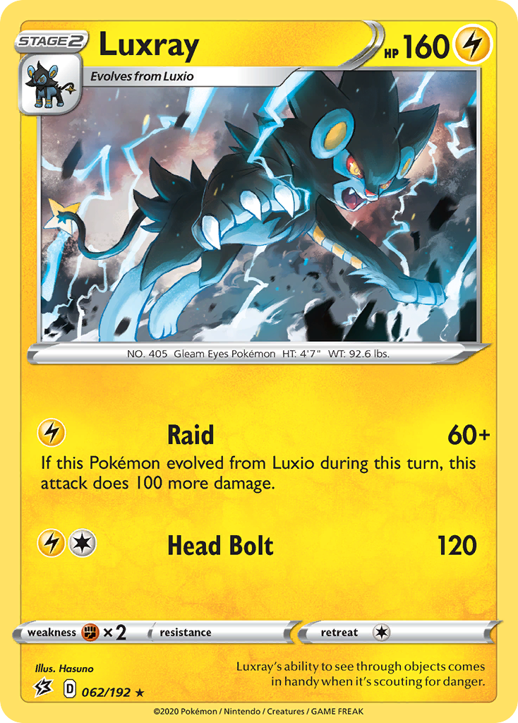 Luxray (062/192) [Sword & Shield: Rebel Clash] | Good Games North