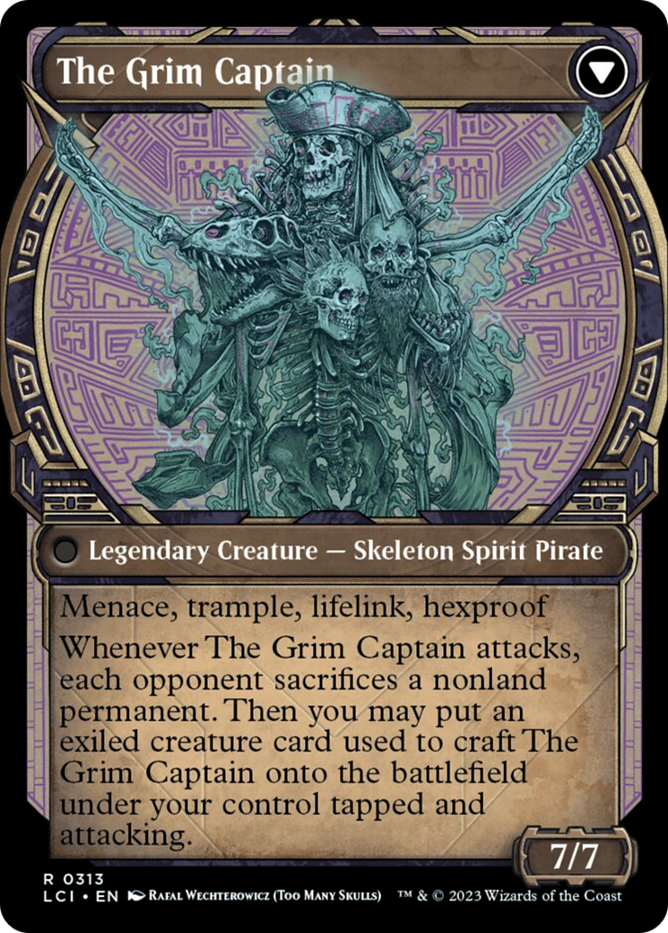 Throne of the Grim Captain // The Grim Captain (Showcase) [The Lost Caverns of Ixalan] | Good Games North
