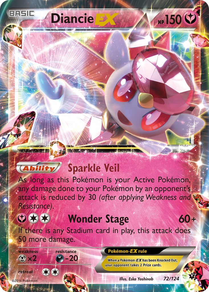 Diancie EX (72/124) [XY: Fates Collide] | Good Games North