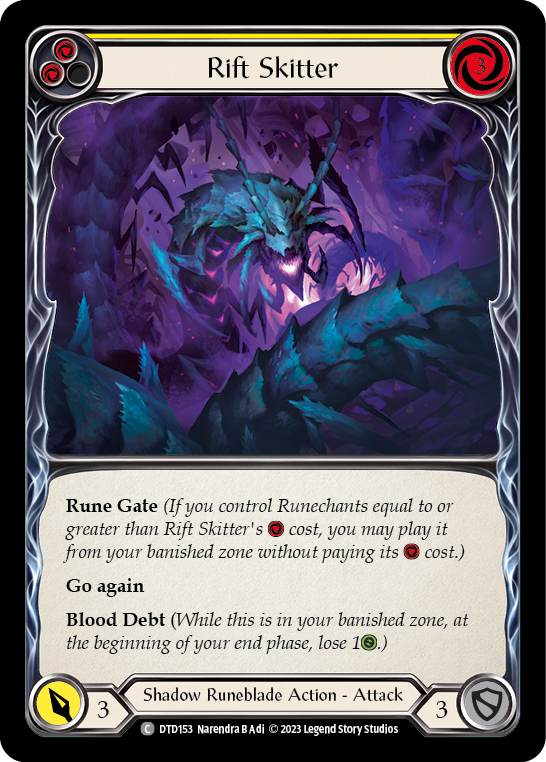 Rift Skitter (Yellow) [DTD153] (Dusk Till Dawn)  Rainbow Foil | Good Games North