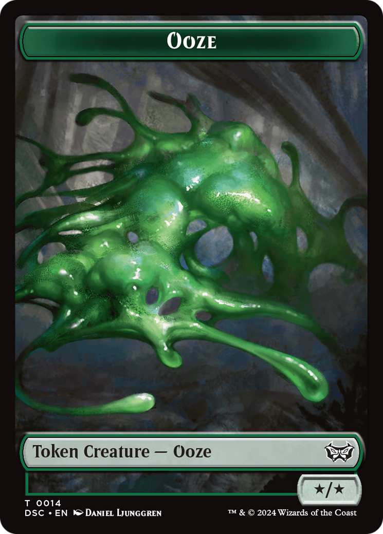Insect (0011) // Ooze (0014) Double-Sided Token [Duskmourn: House of Horror Commander Tokens] | Good Games North