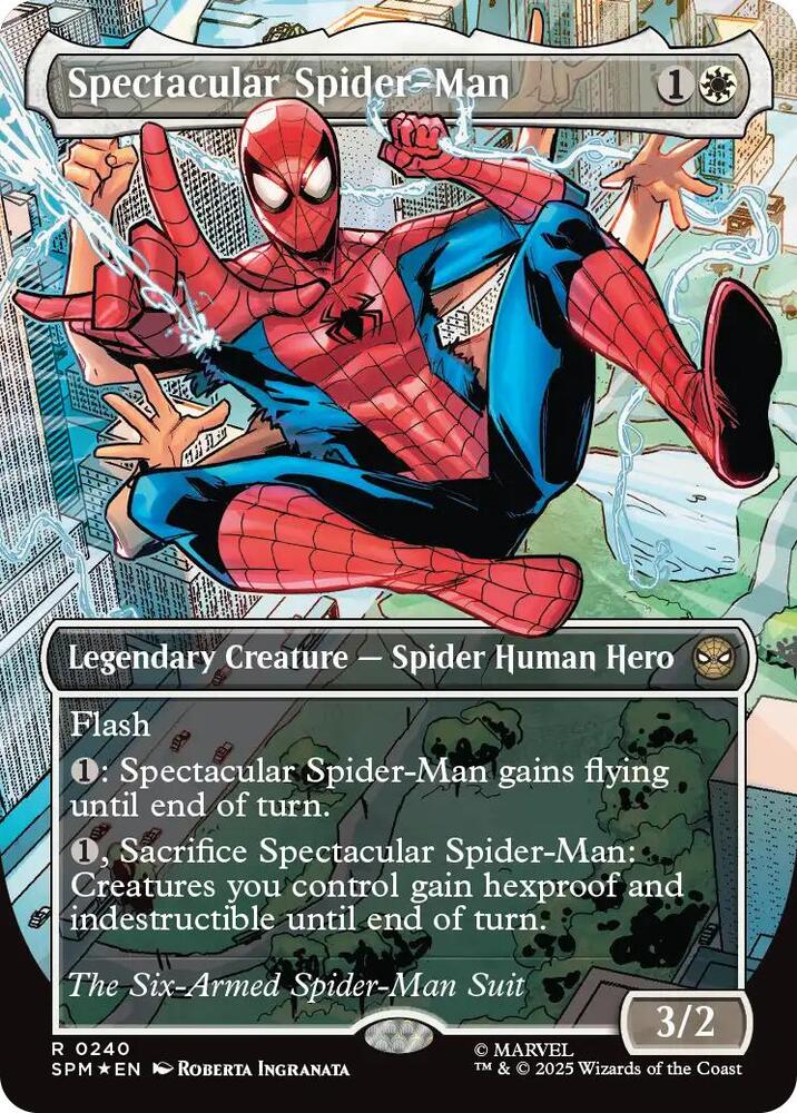 Spectacular Spider Man 0240 Borderless Textured Foil 240 (Marvel's Spider-Man)  - Borderless Textured Foil | Good Games North