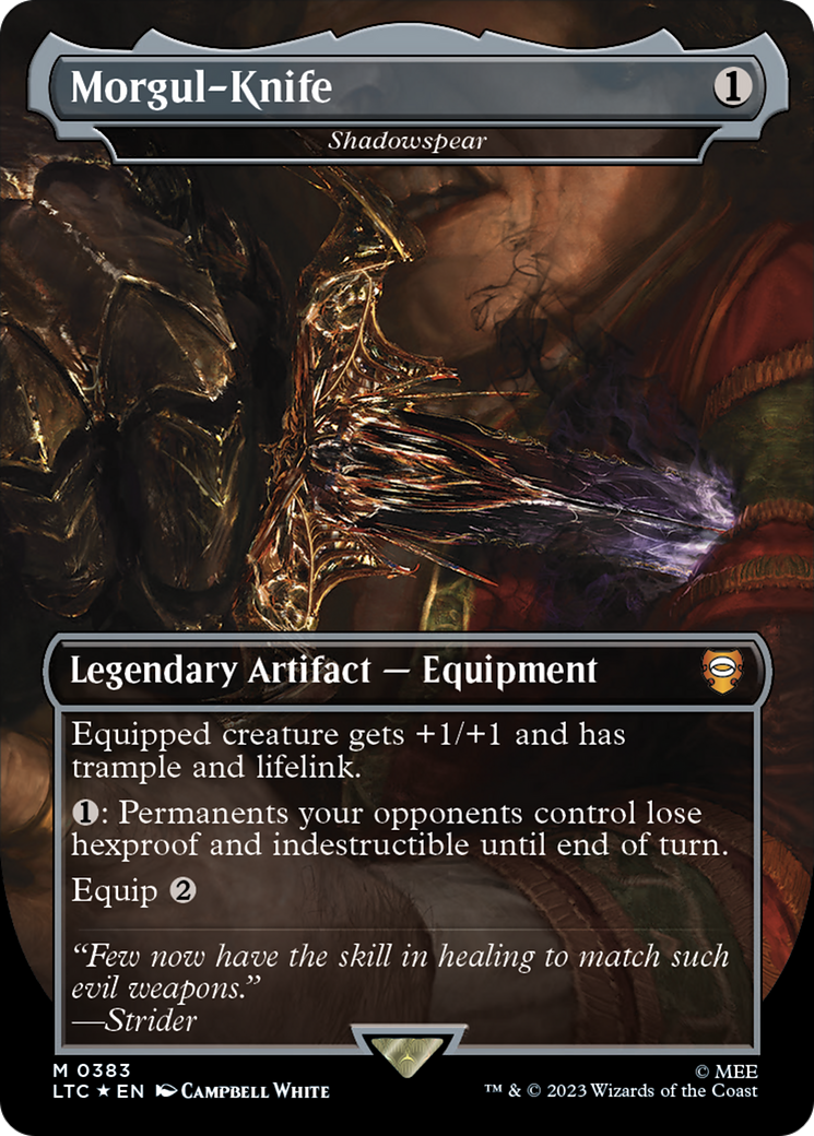 Morgul-Knife - Shadowspear (Surge Foil) [The Lord of the Rings: Tales of Middle-Earth Commander] | Good Games North